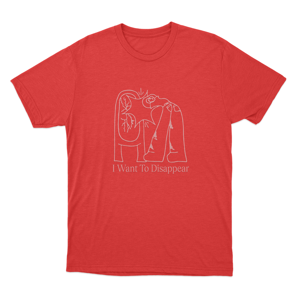 I Want To Disappear Unisex T Shirt Red I Want To Disappear Unisex T Shirt Red